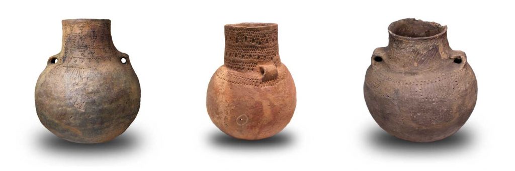 Kugelamphoren: Die namensgebende Keramik dieser Kultur von verschiedenen Fundplätzen